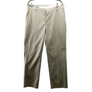 Banana Republic Dress Pants Mens 34x30 Tailored Beige Taupe Straight Flat Front